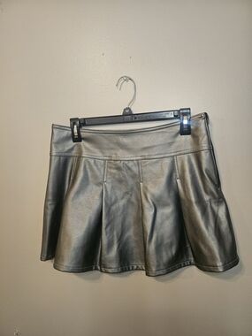 Celebrity Pink Metallic Silver Circle Skirt